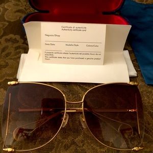 Gucci sunglasses worn once! Perfect condition!